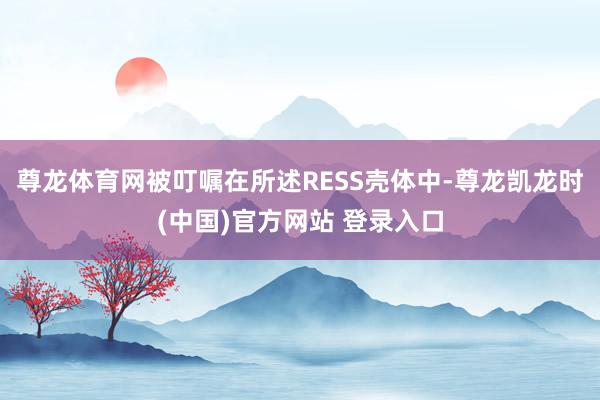 尊龙体育网被叮嘱在所述RESS壳体中-尊龙凯龙时(中国)官方网站 登录入口