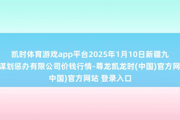 凯时体育游戏app平台2025年1月10日新疆九蓬勃和果品谋划惩办有限公司价钱行情-尊龙凯龙时(中国)官方网站 登录入口