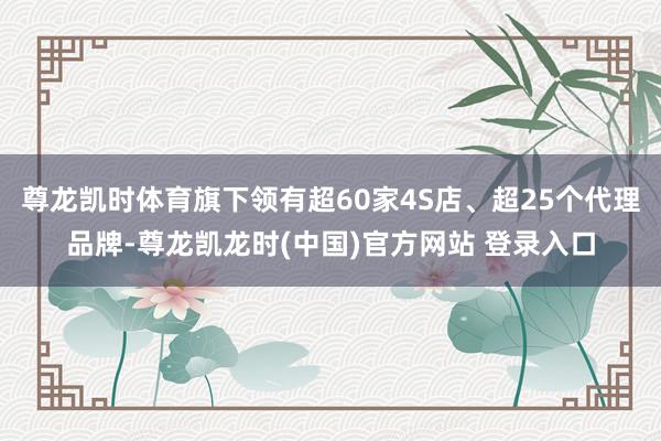尊龙凯时体育旗下领有超60家4S店、超25个代理品牌-尊龙凯龙时(中国)官方网站 登录入口