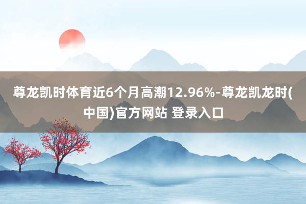 尊龙凯时体育近6个月高潮12.96%-尊龙凯龙时(中国)官方网站 登录入口