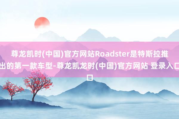 尊龙凯时(中国)官方网站Roadster是特斯拉推出的第一款车型-尊龙凯龙时(中国)官方网站 登录入口